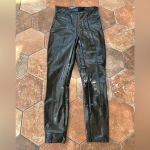 SPANX Faux Leather Leggings Size Medium